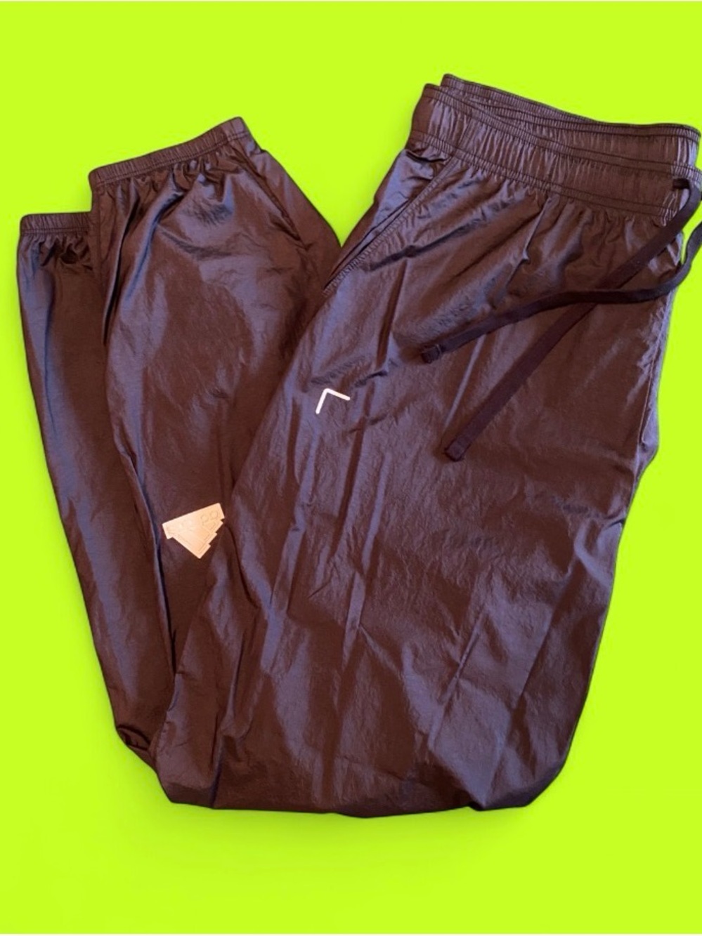 Adidas Women's Black Jogger Windbreaker Track Pants with Drawstring Size Large